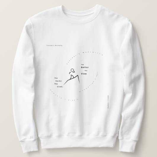 Minimalist Entrepreneur Sweatshirt Gear (Design vorne)