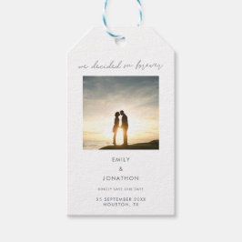 Minimalist entscheidet sich für ewig Ihr Foto-Scri Geschenkanhänger