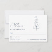 Minimalist Eucalyptus Spring  Wedding RSVP Cards (Vorderseite)