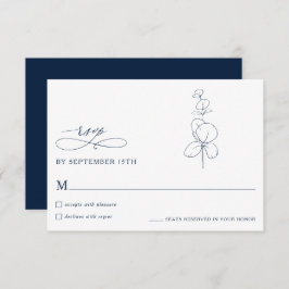 Minimalist Eucalyptus Spring Wedding RSVP Cards