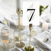 Minimalist Eucalyptus Wedding Table Number Sign Tischnummer