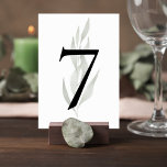 Minimalist Eucalyptus Wedding Table Number Sign Tischnummer<br><div class="desc">Add a refined and cohesive detail to your reception décor with this minimalist botanical wedding table number sign. Featuring a soft eucalyptus greenery illustration paired with a bold, elegant table number, this design blends modern simplicity with natural beauty. The delicate greenery background creates a subtle botanical accent while the large,...</div>