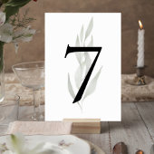 Minimalist Eucalyptus Wedding Table Number Sign Tischnummer
