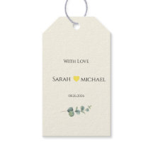 Minimalist Eucalyptus with Love Wedding Favor Tag