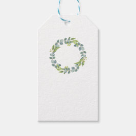 Minimalist Eucalyptus Wreath Wedding Gift Tags-10 Geschenkanhänger