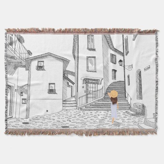 Minimalist European Street Illustration  Decke (Vorderseite)