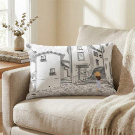 Minimalist European Street Illustration  Dekokissen