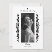 Minimalist Exquisite Floral Black & White Floral (Vorderseite)