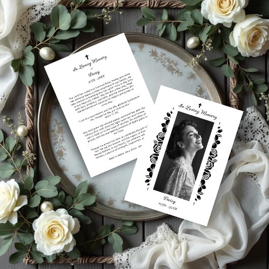 Minimalist Exquisite Floral Black & White Floral