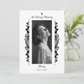 Minimalist Exquisite Floral Black & White Floral Programm (Stehend Vorderseite)