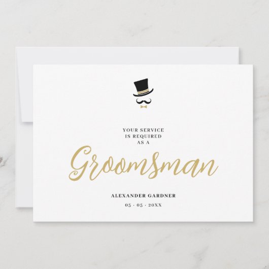 Minimalist Exquisite Gorgeous Script Groosman Einladung (Vorderseite)