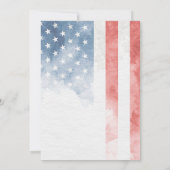 Minimalist Faded American Flag Wedding Einladung (Rückseite)