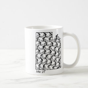 Minimalist Fahrradfahren Utah State Karte Mountain Kaffeetasse