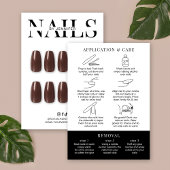 Minimalist False Nails Care Guide & Display Card