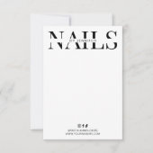 Minimalist False Nails Care Guide & Display Card (Vorderseite)