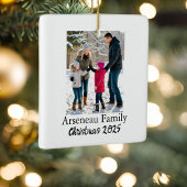 Minimalist Family photo Personalize Keramikornament