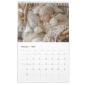 Minimalist Family Photo Personalized Wall  Kalender (Feb 2027)