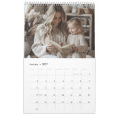 Minimalist Family Photo Personalized Wall  Kalender (Jan 2027)