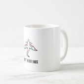 Minimalist Fantasy Dragon Art Kaffeetasse (VorderseiteRechts)
