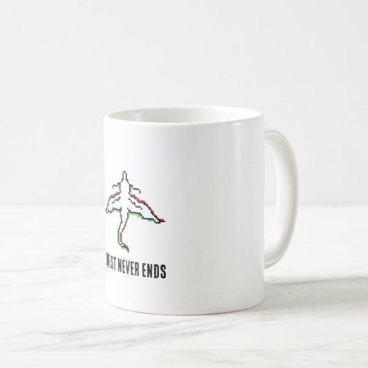 Minimalist Fantasy Dragon Art Kaffeetasse (VorderseiteRechts)