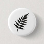 Minimalist Farn – Botanisches Design mit Tuschepin Button (Vorderseite)