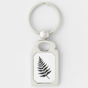 Minimalist Farn – Tintenpinsel Botanisches Design Schlüsselanhänger