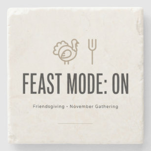 Minimalist Feast-Modus AN Freunde-Dankfest Serviet Steinuntersetzer