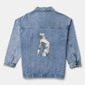 Minimalist Female Android Aesthetic Art - Bold Fut Jeansjacke (Rückseite)