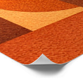 Minimalist Female Face Art Terracotta Abstract Geo Poster (Ecke)