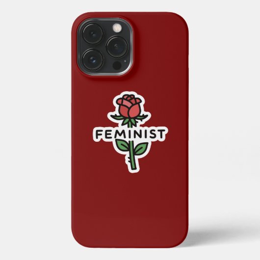 Minimalist Feminist Rose iPhone Hülle (Rückseite)