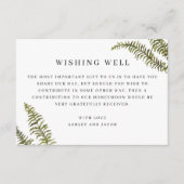 Minimalist Fern Wishing Well | Elegant Wedding Begleitkarte (Vorderseite)