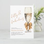 Minimalist Fifty and Fabulous 50th Birthday Party Einladung (Stehend Vorderseite)