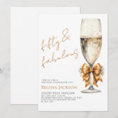 Minimalist Fifty and Fabulous 50th Birthday Party Einladung (Vorne/Hinten)