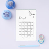 Minimalist Find the Guest Bingo - Schwarze Edition Flyer (Einzeln)