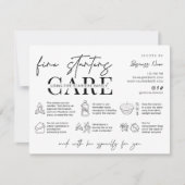 Minimalist Fire Starters Warning Instructions Card Dankeskarte (Vorderseite)