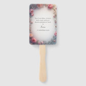 Minimalist Floral Christian Wedding Program Fächer (Rückseite)