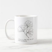 Minimalist Floral | Inspirational Heartfelt Quote Kaffeetasse (Links)