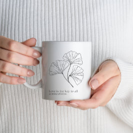 Minimalist Floral | Inspirierendes herzliches Zita Kaffeetasse
