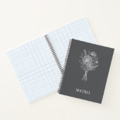 Minimalist Floral Line Art Notebook  Notizblock (Innenseite)