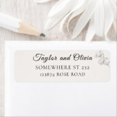Minimalist Floral Line Art Wedding Address Label (Insitu)