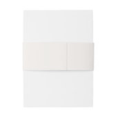 Minimalist Floral Line Art Wedding  Einladungsbanderole (Rückseitenbeispiel)