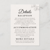 Minimalist Floral Line Art Wedding Enclosure Card  Begleitkarte (Vorderseite)