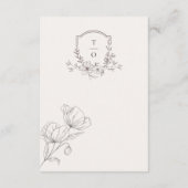 Minimalist Floral Line Art Wedding Enclosure Card Begleitkarte (Rückseite)