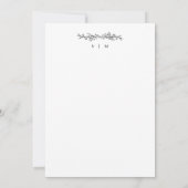 Minimalist Floral Line Art Wedding Invitation Einladung (Rückseite)