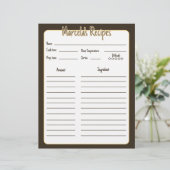 Minimalist Floral Mexican Recipe Pages for Binder  (Stehend Vorderseite)