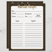 Minimalist Floral Mexican Recipe Pages for Binder (Vorne/Hinten)