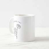 Minimalist Floral Nature Inspired Simple White Kaffeetasse (Vorderseite Links)