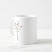 Minimalist Floral Nature Inspired Simple White  Kaffeetasse (Vorderseite Links)