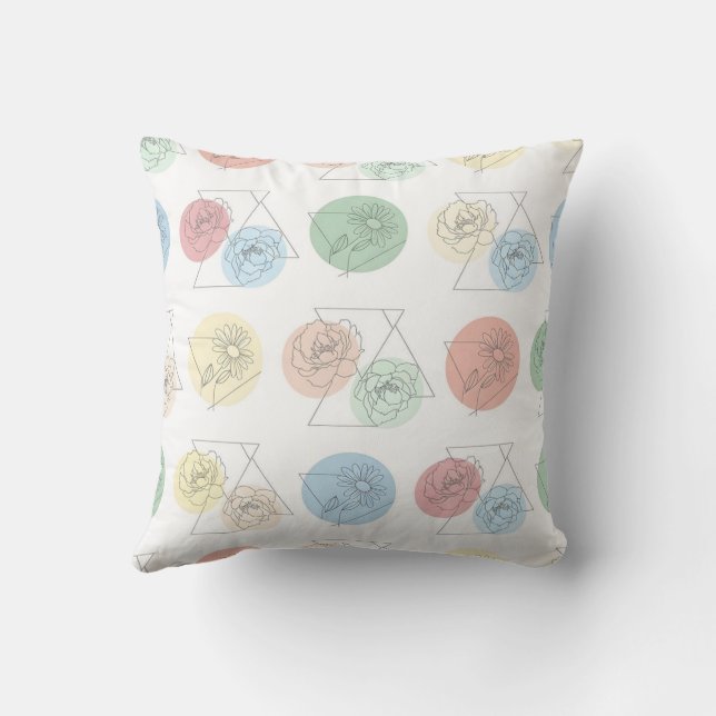 Minimalist Floral Pillow Kissen (Rückseite)