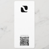 Minimalist Floral Restaurant Or Wedding Menu Programm (Rückseite)